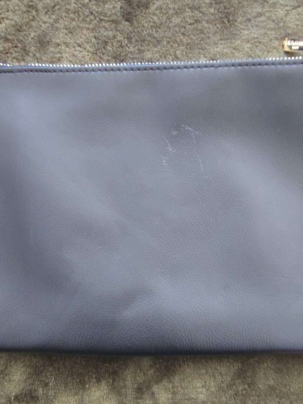 Dolce & Gabbana Beauty Navy Faux Leather Zip Pouch Clutch Cosmetic Bag - Picture 4 of 5